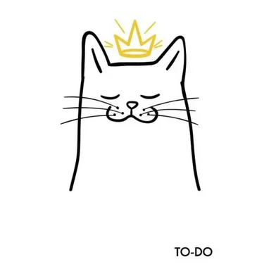 To Do: To-Do Lists with Checkboxes - Cute Cat