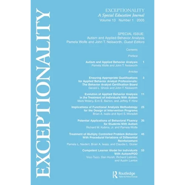 Autism and Applied Behavior Analysis: A Special Issue of exceptionality
