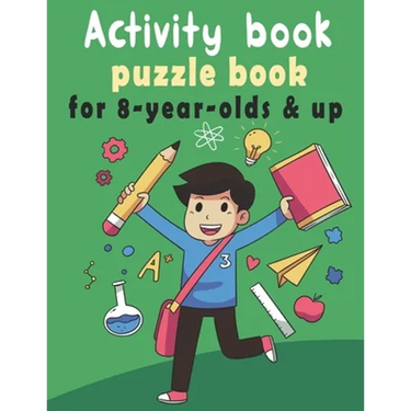 puzzle book for 8-year-olds & up: Activity Book for kids, Over 100 Mixed Brain Games for kids - Word search, Sudoku, Word Scramble, Tic tac toe and Co