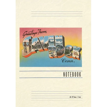 Vintage Lined Notebook Greetings from Savin Rock