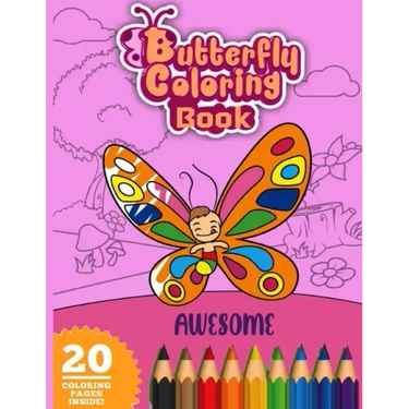 Awesome Butterfly Coloring Book: Beautiful Dover natural butterfly coloring book