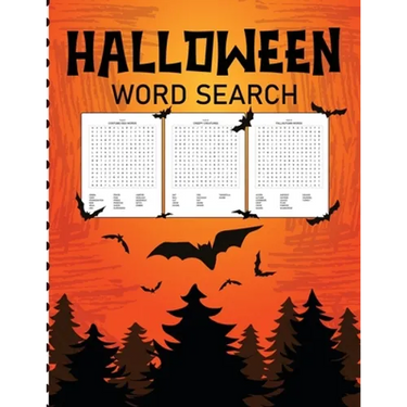Halloween Word Search: Puzzle Activity Book For Kids Ages 5-8 Juvenile Gifts With Key Solution Pages
