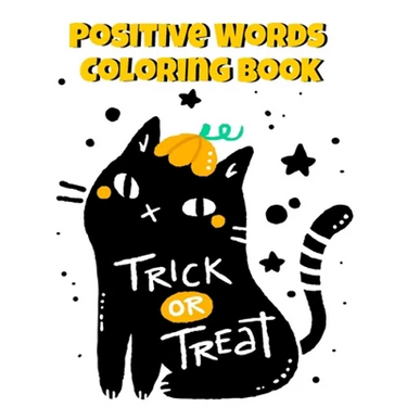 Positive Words Coloring Book: Halloween Alphabet Book & Letter Tracing Book For Preschoolers - Christian Childrens Books About Halloween With Positive