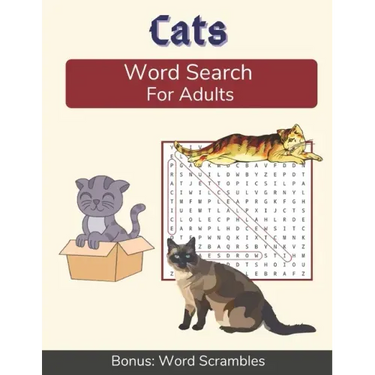 Cats Word Search For Adults: Medium Difficulty Puzzle Book for Cat Lovers and Owners
