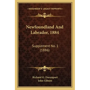 Newfoundland And Labrador, 1884: Supplement No. 1 (1886)