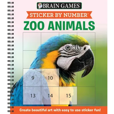 Sticker by Number: Zoo Animals