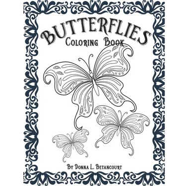 Butterflies Adult Coloring Book