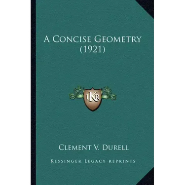A Concise Geometry (1921)