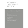 Modern Language Review (115: 3) July 2020