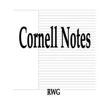 Cornell Notes: 50 Pages 8.5" X 11"