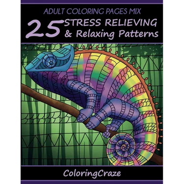 Adult Coloring Pages Mix: 25 Stress Relieving And Relaxing Patterns