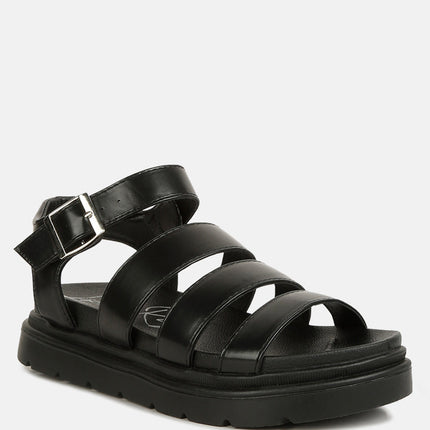 belcher faux leather gladiator sandals by London Rag