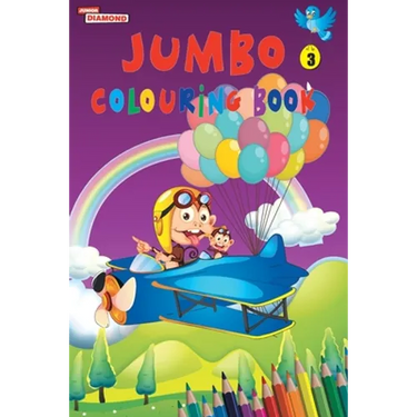 Jumbo Colouring Book 3 for 4 to 8 years old Kids Best Gift to Children for Drawing, Coloring and Painting