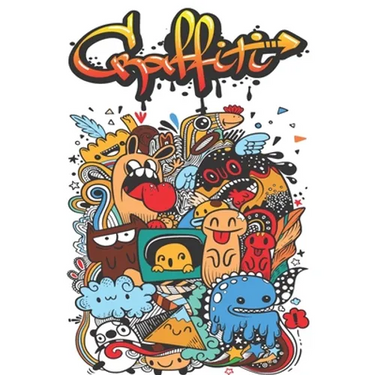 Graffiti: Street Art Coloring Book For Teens Adults, 50 Amazing Graffiti drawing, Calm & Relaxation