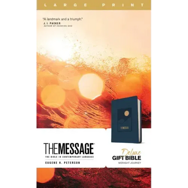 The Message Deluxe Gift Bible, Large Print (Leather-Look, Navy): The Bible in Contemporary Language