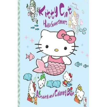 Kitty Cat Activity and Coloring Book: Hello sweetheart, coloring, Word Search, (Kids Activity Book)