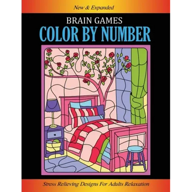 Brain Games, Color By Number: Stress Relieving Designs for Adults Relaxation