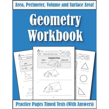 Area Perimeter And Volume: Geometry Workbook: Practice Pages Of Geometry For Kids & Beginners (With Answers) KS2-KS3 Maths