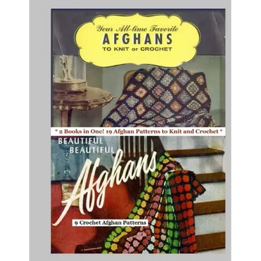 2 Afghan Pattern Books in One: 19 Knit and Crochet Afghan Patterns