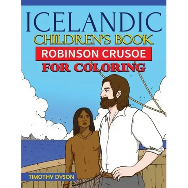 Icelandic Children's Book: Robinson Crusoe for Coloring