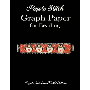 Peyote Stitch Graph Paper for Beading - Peyote Stitch and Grid Pattern: 8.5 x 11" Beading Grid Paper for Beading Patterns/Seed Beading/Delica Beading
