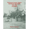 Richmond County, Virginia Marriage Records, 1854-1890, Annotated