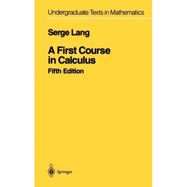 A First Course in Calculus