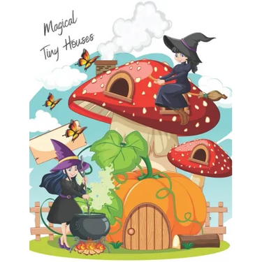 Magical Tiny Houses: Adult & Children Coloring Book for Relax and Dream