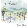 Vineyard themed Guest Book, vacation home, comments book, holiday home, visitor book to sign