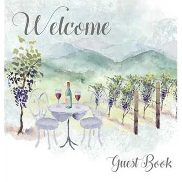 Vineyard themed Guest Book, vacation home, comments book, holiday home, visitor book to sign