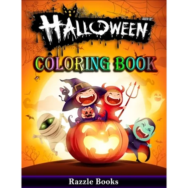 Halloween Coloring Book: 50 Fun and Unique Halloween Characters to Color, For Kids ages 2-4, 4-6 and 8-10