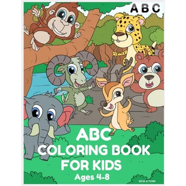ABC COLORING BOOKS For Kids Ages 4-8: Alphabet Coloring Book Activity For Kids