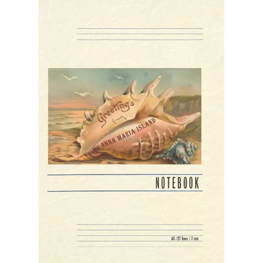 Vintage Lined Notebook Greetings from Anna Maria Island