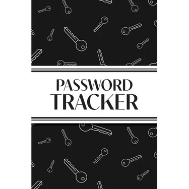 Password Tracker (Black Keys): 6"x9" Alphabetical Password Logbook for Easy Organization