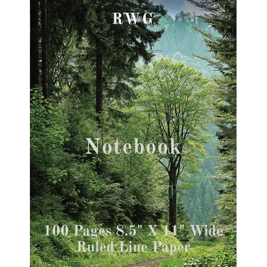 Notebook: 100 Pages 8.5" X 11" Wide Ruled Line Paper