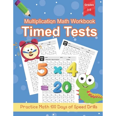 Multiplication Math Workbook Grade 3-5: 100 Practice Pages for Multiplication Math Problems, One Page A Day Workbook 0-12 Digits