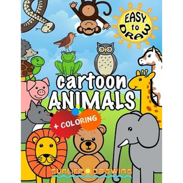EASY to DRAW Cartoon Animals: Draw & Color 26 Cute Animals
