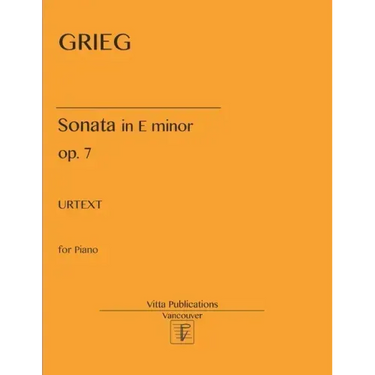 E. Grieg. Sonata in E minor, op. 7