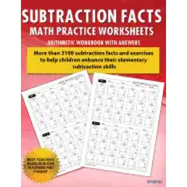 Subtraction Facts Math Practice Worksheet Arithmetic Workbook with Answers: Daily Practice Guide for Elementary Students and Other Kids