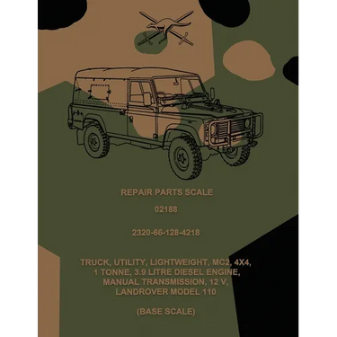 Repair Parts Scale, Truck, Utility, Lightweight, MC2, 4x4, Land Rover Model 110 (Base Scale)