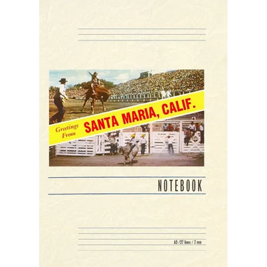 Vintage Lined Notebook Greetings from Santa Maria