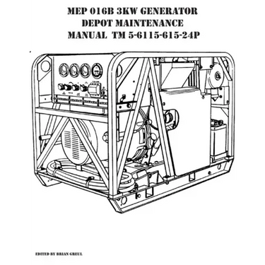 MEP 016B 3KW Generator Depot Maintenance Manual TM 5-6115-615-24P