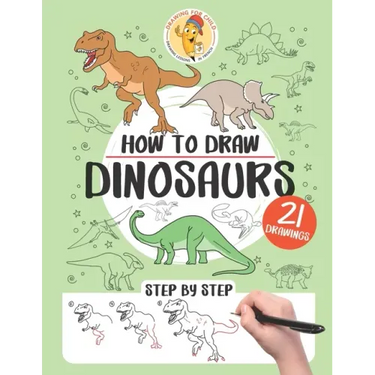 How to draw dinosaurs: 21 step-by-step drawings