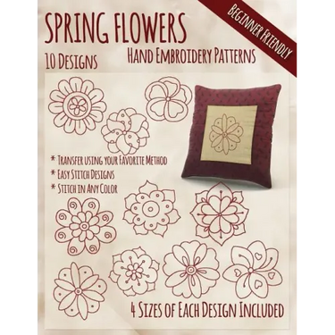 Spring Flowers Hand Embroidery Patterns