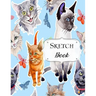 Sketch Book: Cat Sketchbook Scetchpad for Drawing or Doodling Notebook Pad for Creative Artists #8 Blue