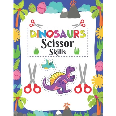 dinosaur scissor skill: dinosaur scissor skill coloring book