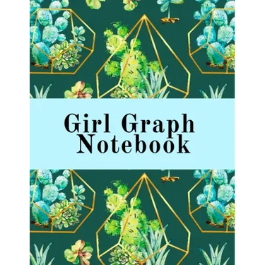 Girl Graph Notebook: Squared Coordinate Paper Composition Notepad - Quadrille Paper Book for Math, Graphs, Algebra, Physics & Science Lesso