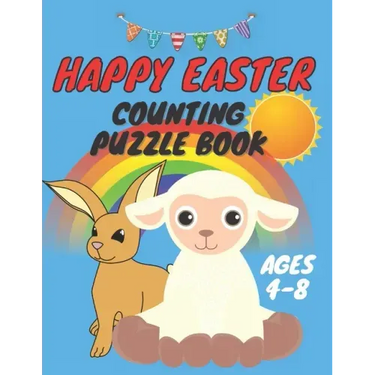 happy easter counting puzzle book: A Fun Guessing Game Book for kids - Fun & Interactive Picture Book for Preschoolers and Toddlers - easter coloring