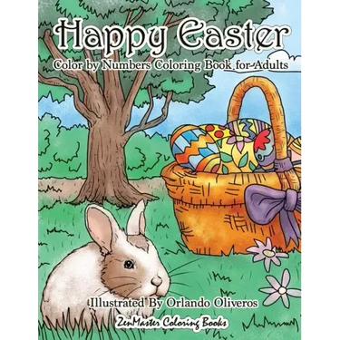 Happy Easter Color By Numbers Coloring Book for Adults