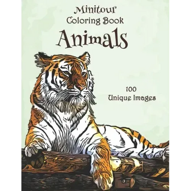 Minitour Coloring Book, Animals: 100 Unique Images